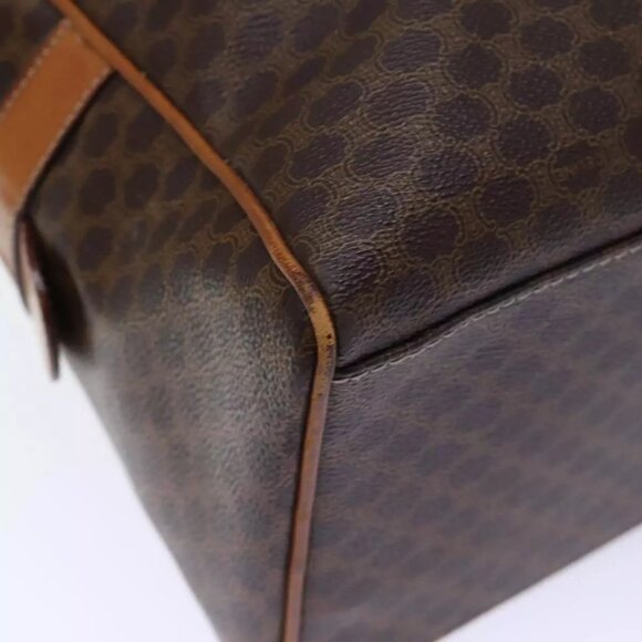 CELINE Macadam Canvas Boston Bag PVC Brown - Picture 11 of 16